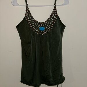 6 Degrees Black Camisole with Colorful Embellishments